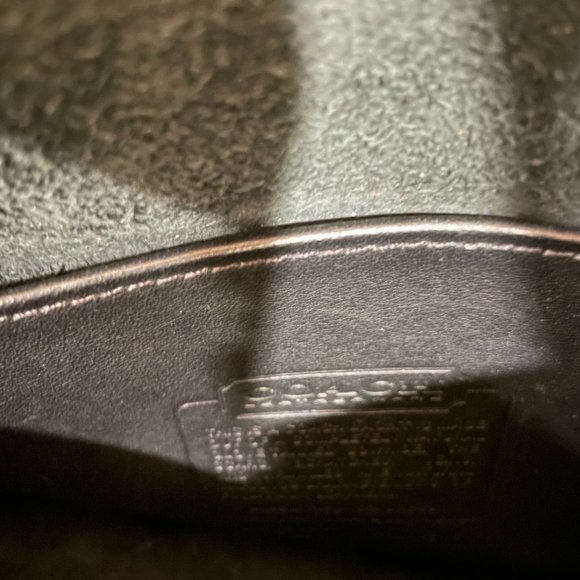 Vintage Coach Legacy Station Handbag black leather shoulder/cross body bag - Picture 7 of 8